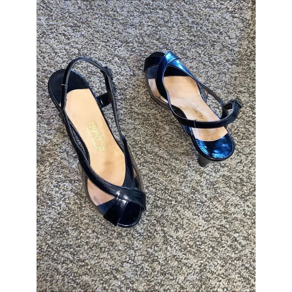 Vintage Lloyd Gotchy Reno Nevada Leather Women Heels Shoes Size 5.5 M
